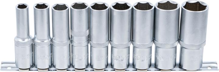 Produktbild BGS Steckschlüssel-Einsatz-Satz Sechskant, tief 12,5 mm (1/2") SW 10 - 24 mm 9-tlg. (10  mm, 11 mm, 12 mm, 13 mm, 14 mm, 15 mm, 16 mm, 17 mm, 18 mm, 19 mm, 20 mm, 21 mm, 22 mm, 23 mm, 24 mm)
