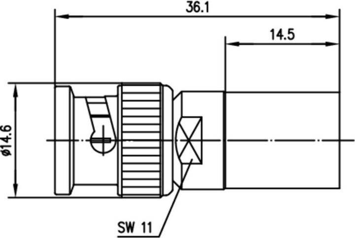 Immagine prodotto Telegärtner Connettore cavo BNC a crimpare G31 75 Ohm, a crimpare/crimpare, professionale, A3318, G31 (RG-11A/U)