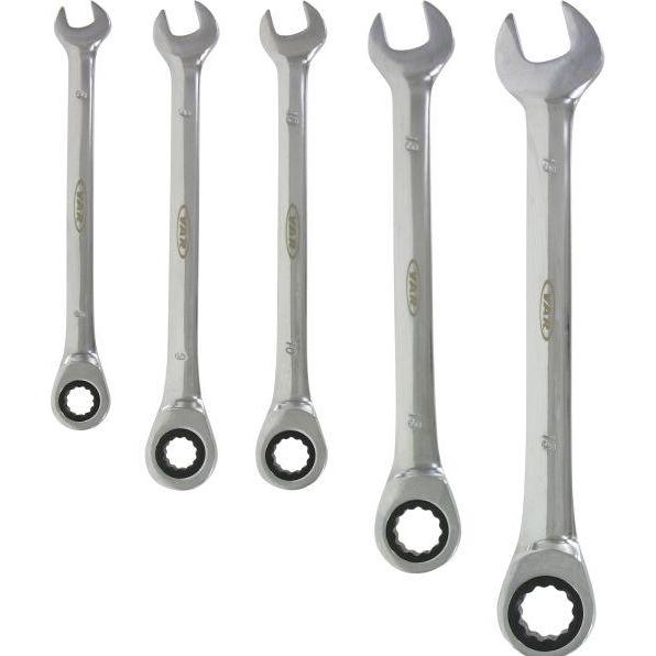 VAR, Spanner, SET VAN 5 RATEL/VORKSLEUTELS 8/9/10/13/15 MM (15 mm)