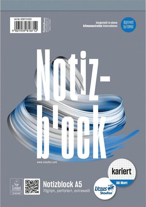 Produktbild Ursus 10 Briefblöcke DIN A5 kariert (A5, Kariert)