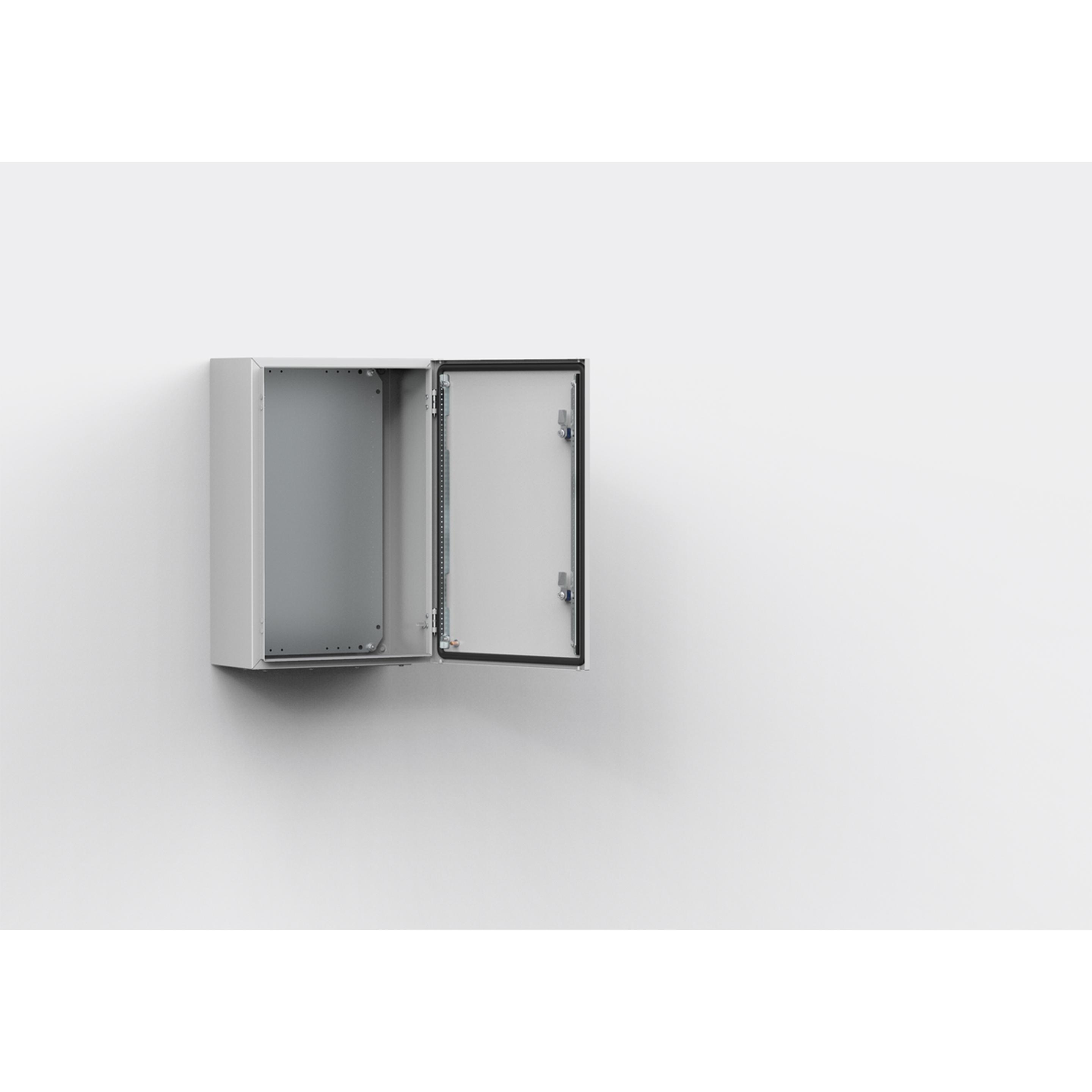 Thumbnail - nVent Hoffman, Verteilerschrank, Wandmontagegehäuse MAS, 210x400x400mm, Baustahl, Hellgrau, IP66
