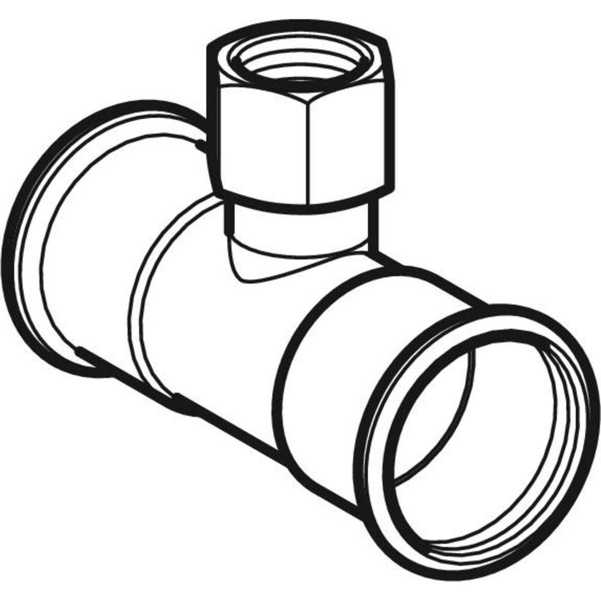 Thumbnail - Geberit, Rohrverbindungstechnik, Tee cu 15-1/2-15mm