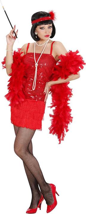 Produktbild Widmann Charleston Kleid mit Stirnband und Feder rot (L)
