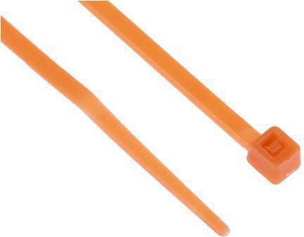Actual product image RS PRO Cable tie,orange,2,5x100mm (Velcro cable ties, 100 mm, 100 pcs.)