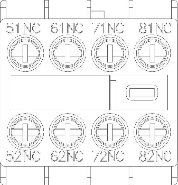 Actual product image Siemens Aux switch block,4NC for contactor relay
