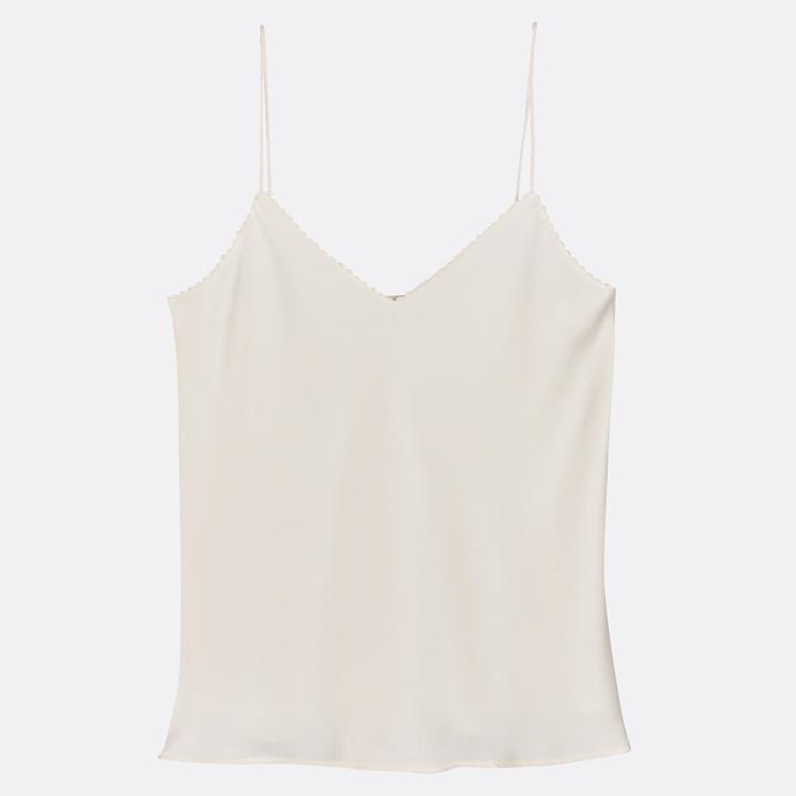 Produktbild La Redoute Collections V-Ausschnitt-Top aus Satin mit schmalen Trägern (XL)