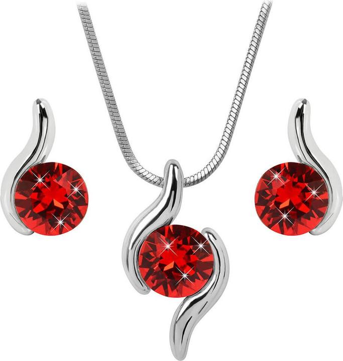 Immagine prodotto Levien A set of Chaton Wave Light Siam necklaces and earrings