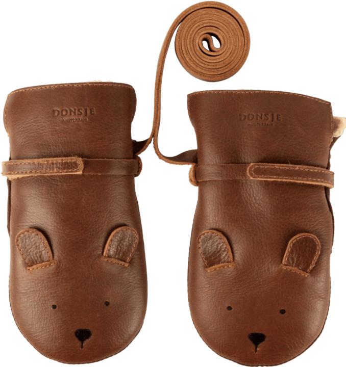 Image du produit Donsje Moufles classiques Kapi Ours - Cuir classique cognac (5, 5.5, 6)