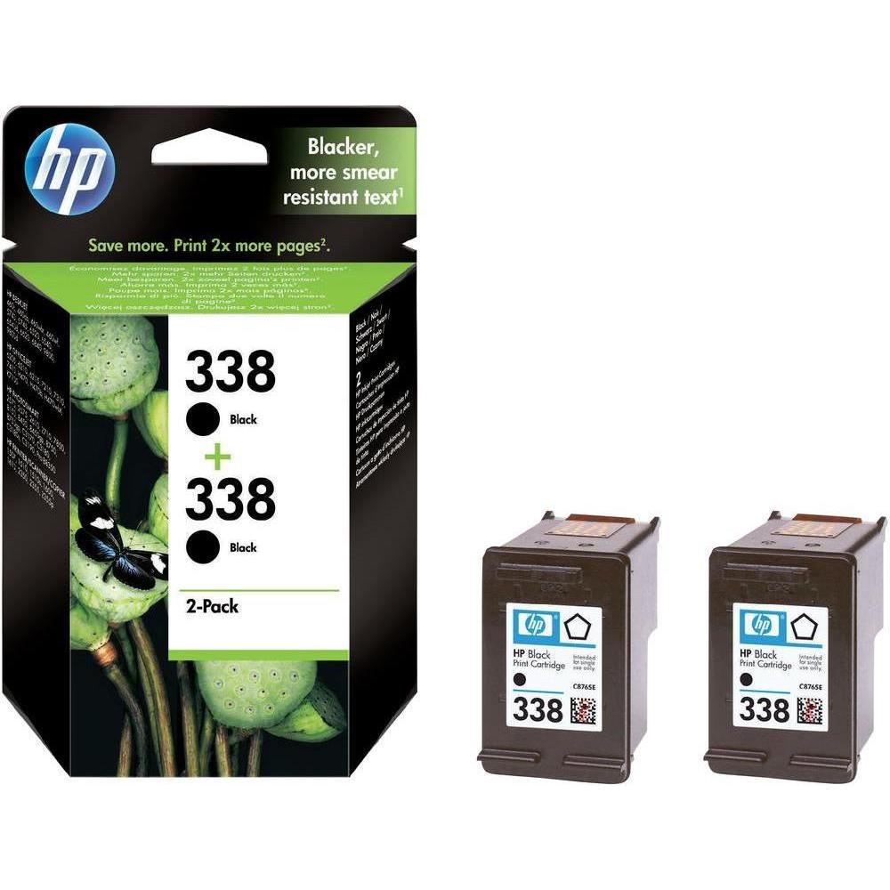 Thumbnail - HP, Druckerpatrone, 338 Doppelpack (BK)