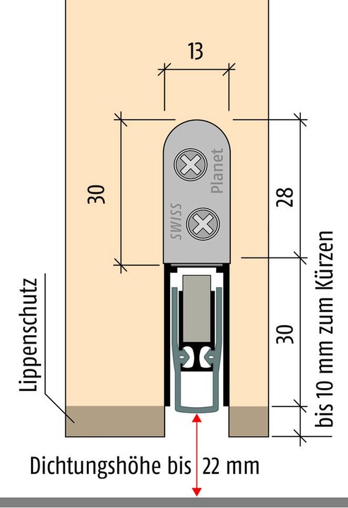 Actual product image Planet Door drop seals HS