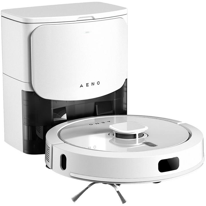 Produktbild Aeno White, Laser Robot Vacuum cleaner with 5200mAh battery,300ml dustbin, 300ml water tank. Self Empty S (4000 Pa)
