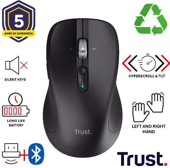 Actual product image Trust FERRO Hyperwheel Wireless Mouse black (Wireless)
