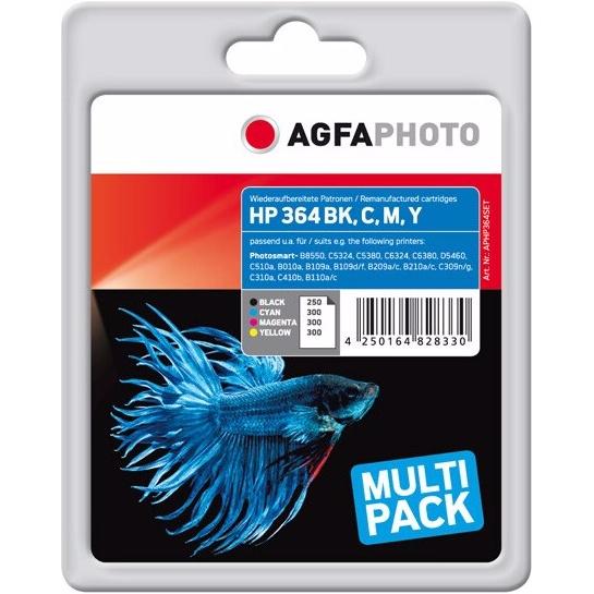 AGFAPHOTO, Druckerpatrone, Aphp364set (M, BK, Y, C)