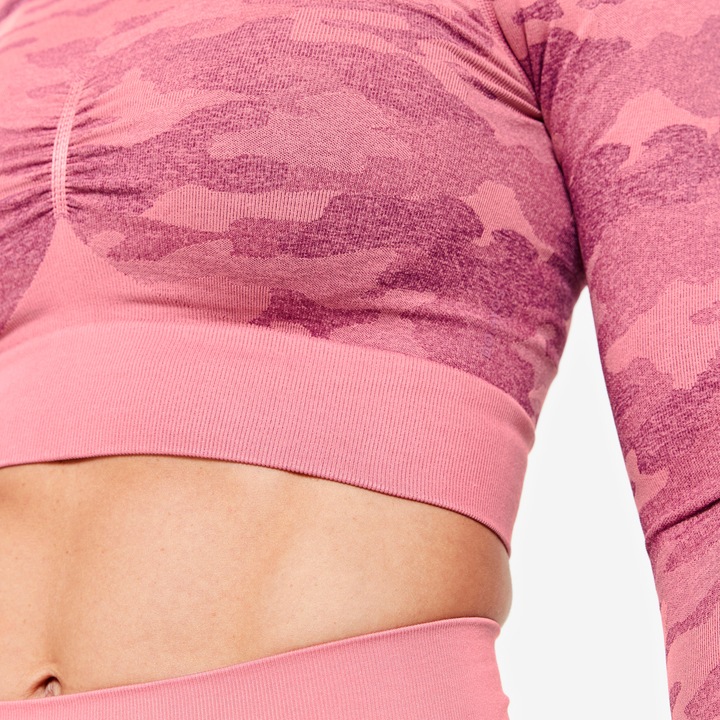 Immagine prodotto Domyos Camicia a maniche lunghe crop top da donna - rosa (S)