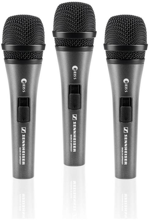 Produktbild Sennheiser 3-PACK e835-S, Bühnen-/Auftrittsmikrofon