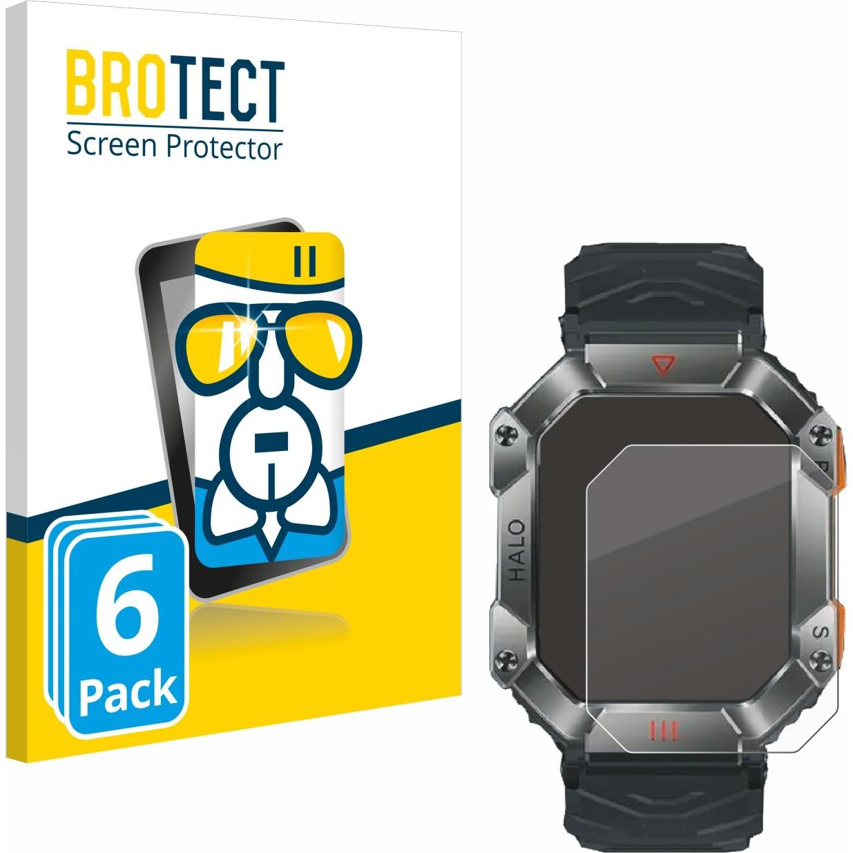 BROTECT AirGlass Panzerglasfolie, Smartwatch Schutzfolie, Transparent