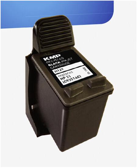 Produktbild KMP H129 Tintenpatrone kompatibel mit HP C 9351 AE (BK)