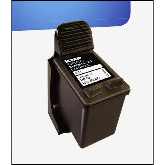 Thumbnail - KMP, Druckerpatrone, H11 Tintenpatrone kompatibel mit HP C 6656 AE (BK)