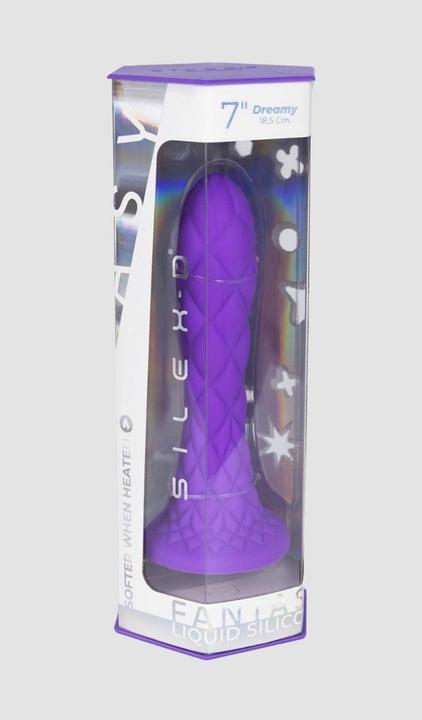 Actual product image Silexd Dreamy Dildo Fantasy Flüssigsilikon Thermoreaktiv Violett 18,5 Cm