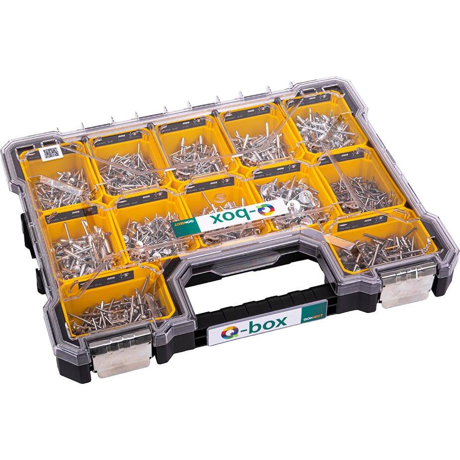 Pull-Link, Rivetti, 15ASSORT-MULTI-BIG-Q Blindniete Alu/Stahl/U.S. 1275 Stück Sortiment