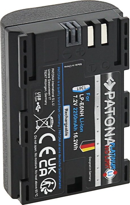Actual product image Patona Platinum LP-E6NH (Rechargeable battery)