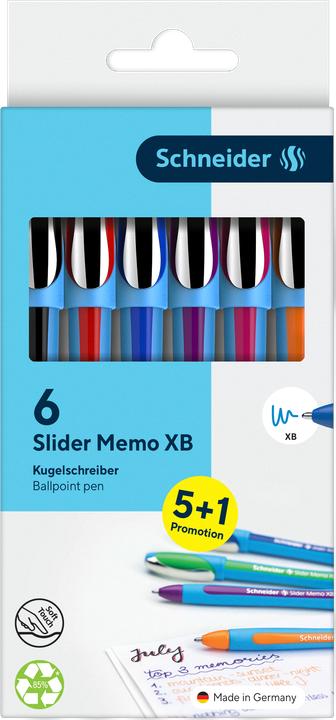 Produktbild Schneider Slider Memo Violett Stick-Kugelschreiber Extradick (e) (6x)