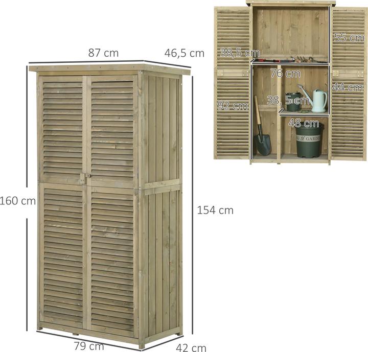 Immagine prodotto Outsunny Capanno degli attrezzi con 4 scomparti