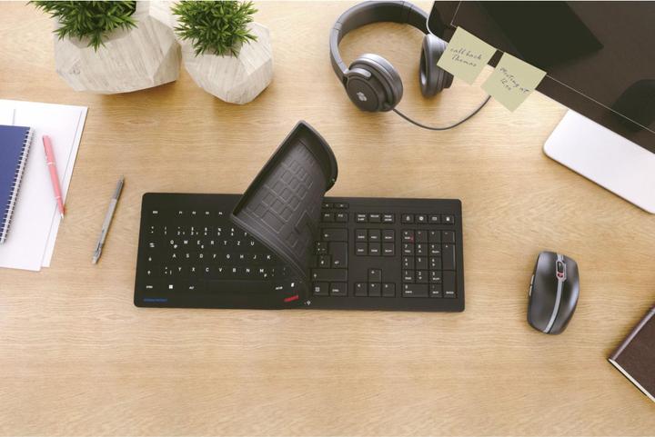 Actual product image CHERRY TAS STREAM PROTECT KEYBOARD Wireless DE-Layout bw (DE, Cable)