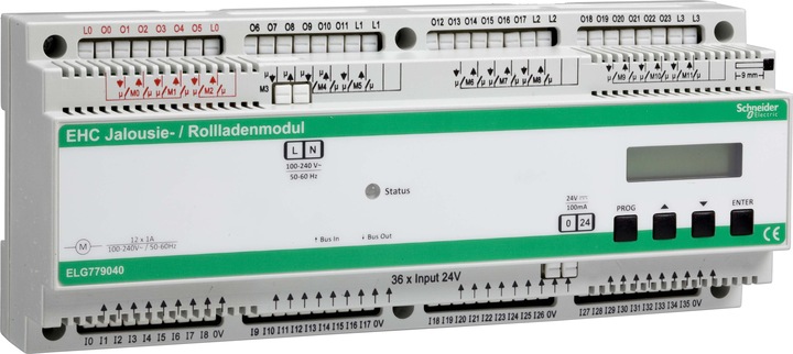Produktbild ELSO Kompakt Jalousie-Rolladenmodul für 12 Antriebe DIN-Schiene 12 PLE EHC
