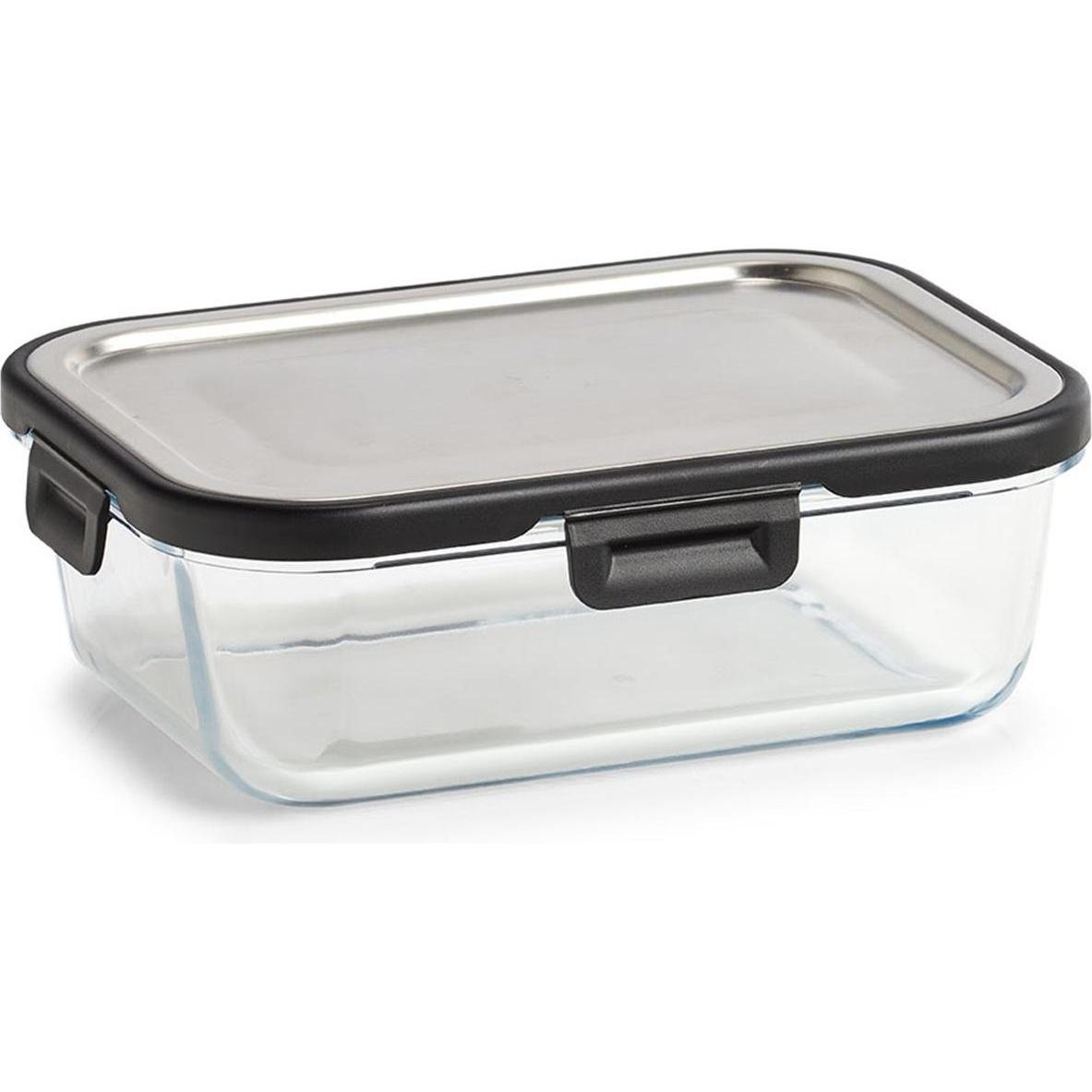 neuetischkultur Vorratsbehälter, Clipverschluss, Vorratsbehälter, Schwarz, Transparent