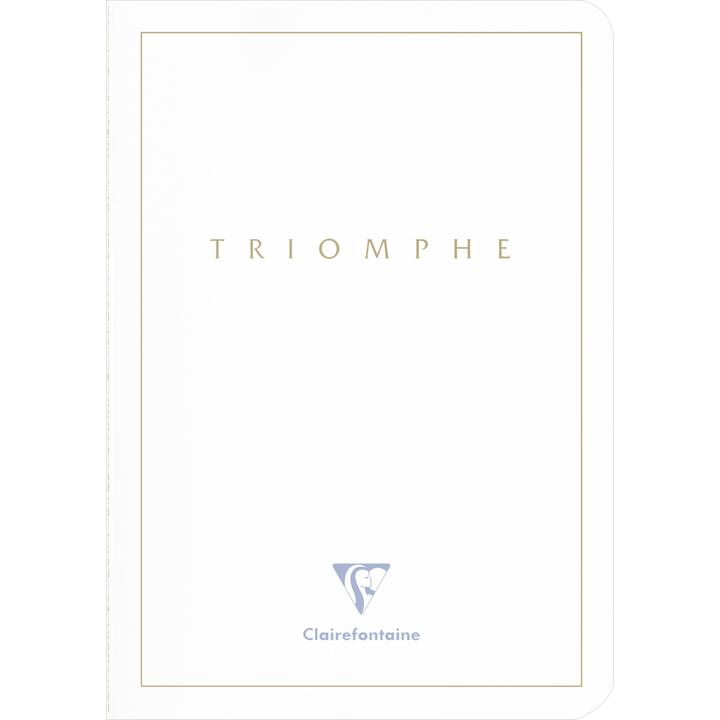 Image du produit Clairefontaine Triomphe GOLD carnet piqûre textile A5 96 pages uni papier blanc 90 g - (A5, Couverture souple)