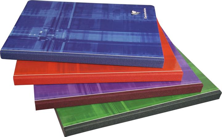 Image du produit Clairefontaine Cahier de notes avec dos en toile (17 x 22 cm, Quadrillé, Couverture rigide)