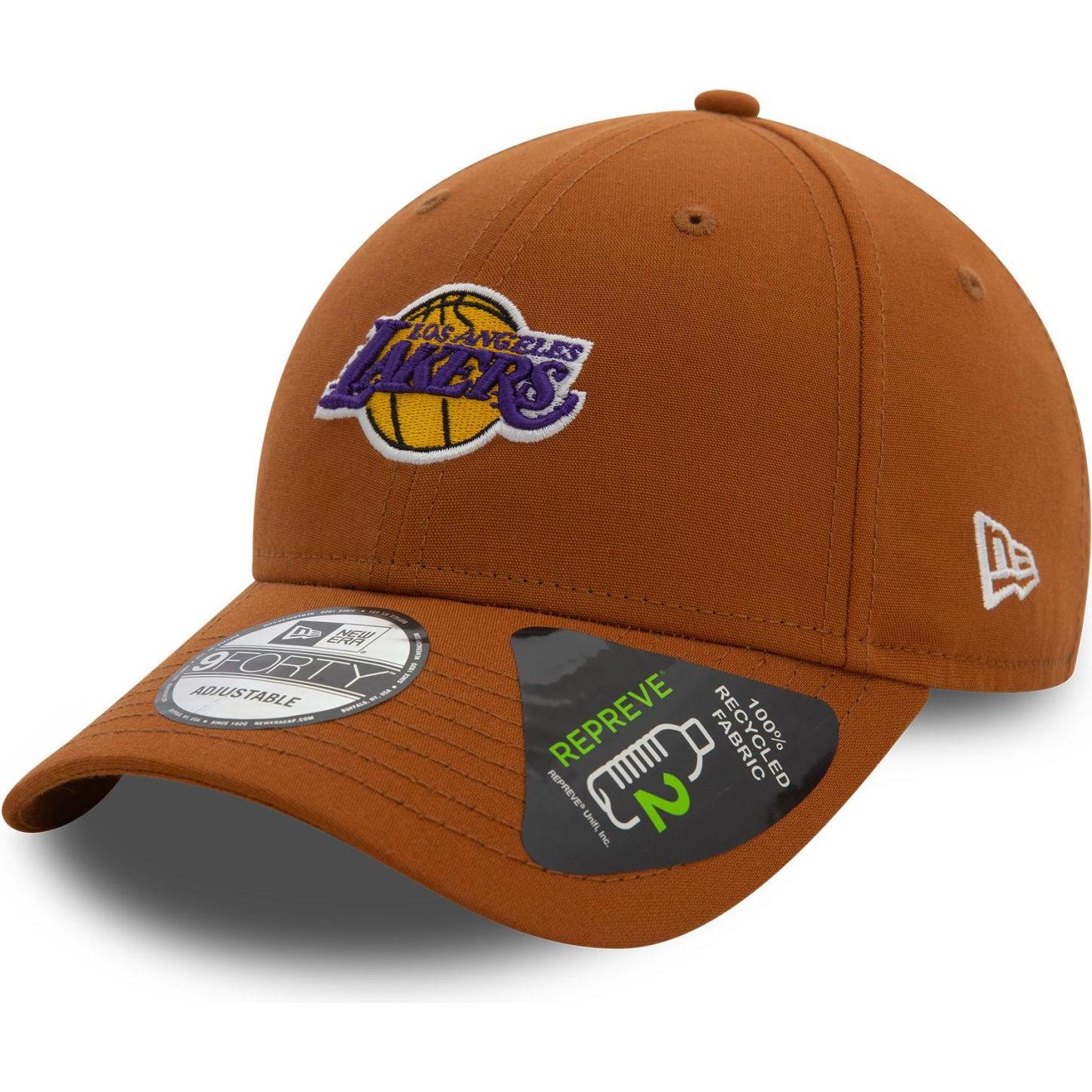 New Era, Herren, Cap, baseball kappe los angeles lakers repreve mini logo 9forty, Braun, (One Size)