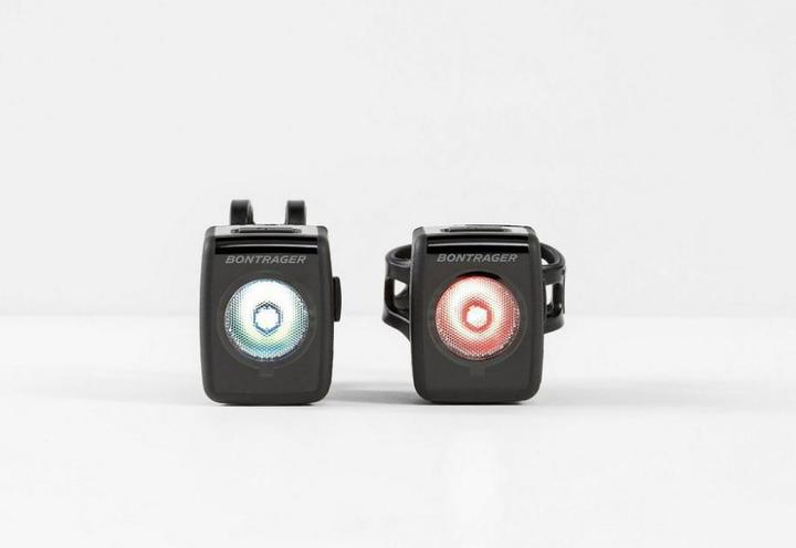 Actual product image Bontrager Lighting BNT Ion 200 RT/Flare RT USB rechargeable. Set