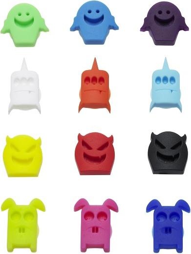 Lurch Silicone glass marker set, happy monsters (glass marker)