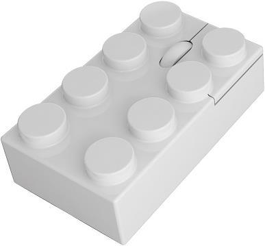Immagine prodotto Mustard Swag Brick Mouse senza fili, bianco (Senza fili)