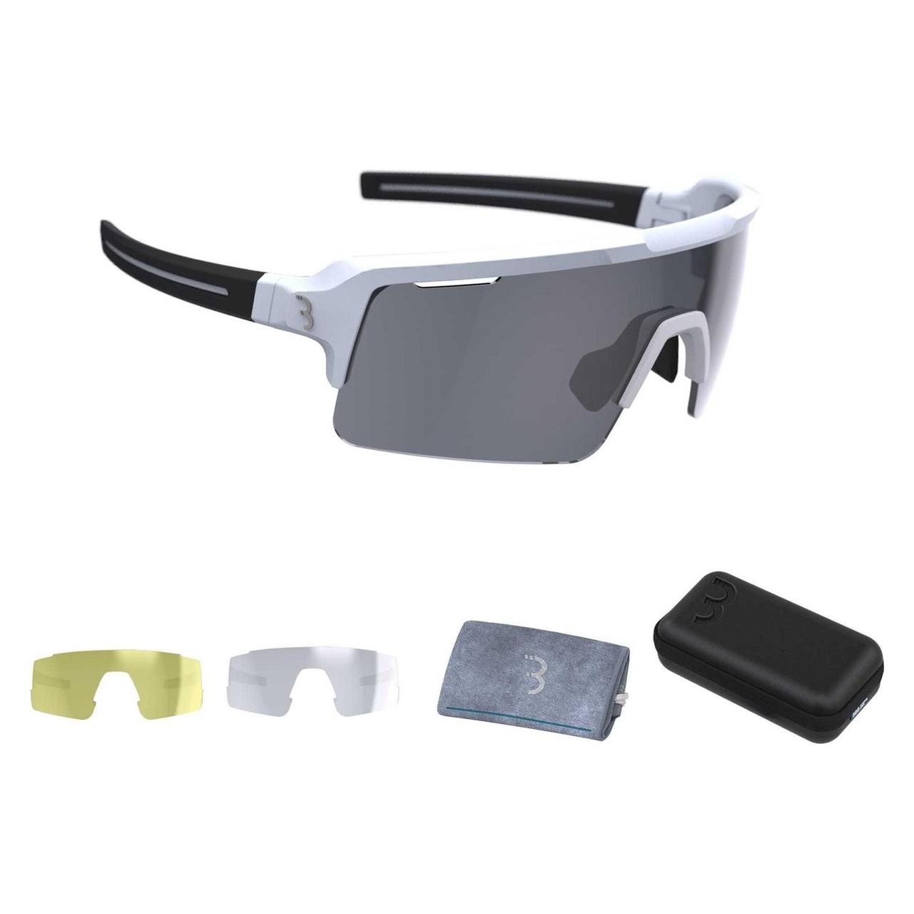 Bbb, Unisex, Sportbrille, Fuse Pc Bsg-65 Fahrradbrille (Black, Gold, Weiss, Gelb, Klar, Rauchlinse), Mehrfarbig