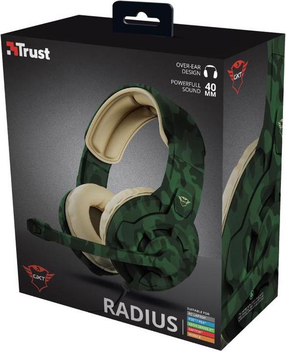Actual product image Trust Headset GXT 411C Radius Green (Cable)