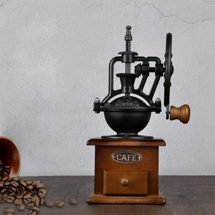 Image du produit JTI Moulin à café manuel en céramique en fonte et bois