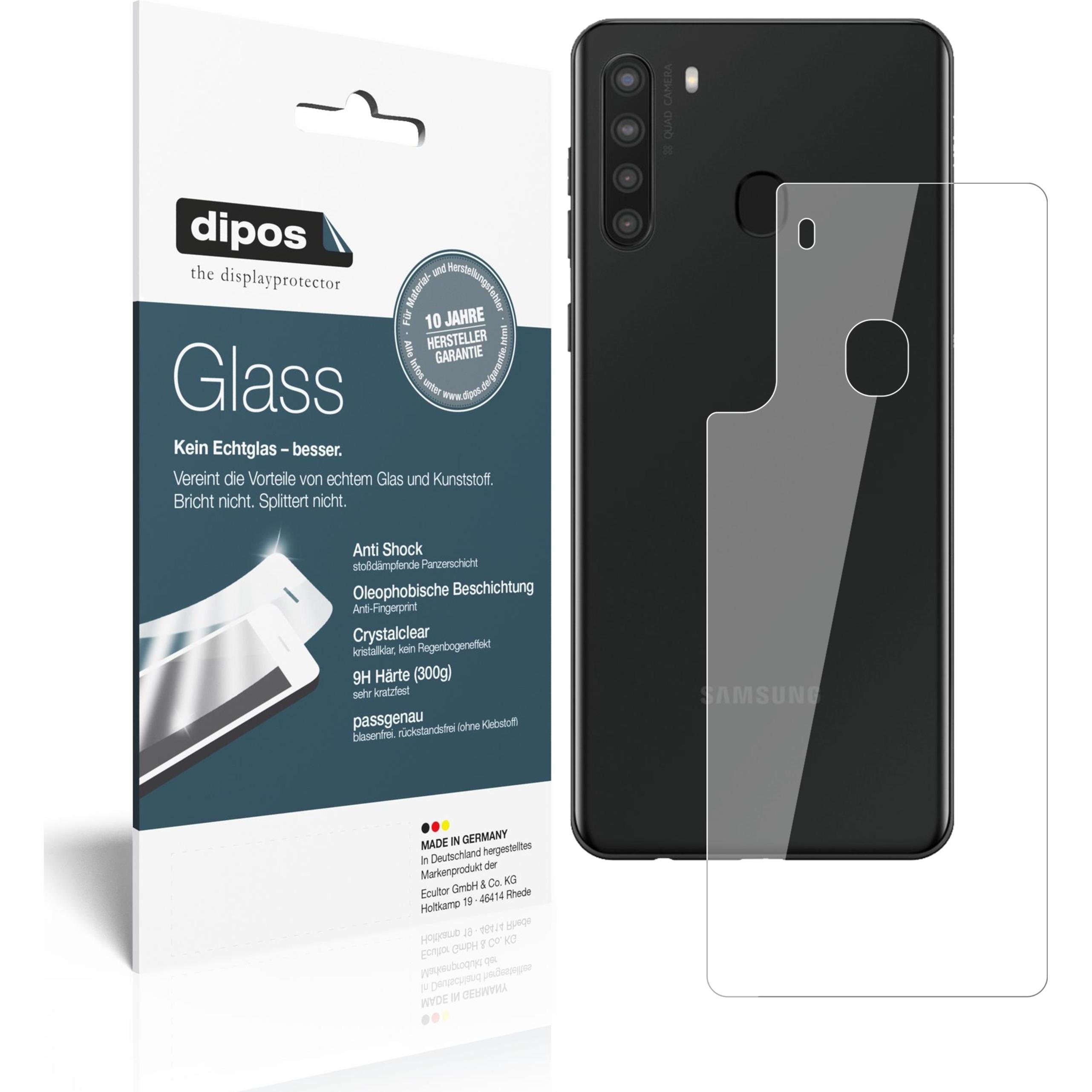 Dipos Displayschutz Anti-Shock (2 Stück, Samsung Galaxy A21), Smartphone Schutzfolie, Transparent