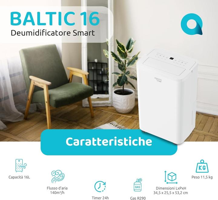 Produktbild Irradio Portable Air Dehumidifier with Remote Control, Auto Defrost, Wash Mode, 24-Hour Timer (30 m², 16 l/24h)