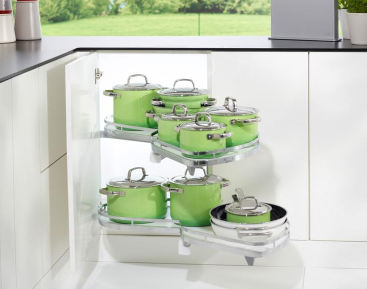 Image du produit Peka Metall Ferrures d'angle de meuble pivotant LeMans II Arena Classic pour charnière (1 pcs)