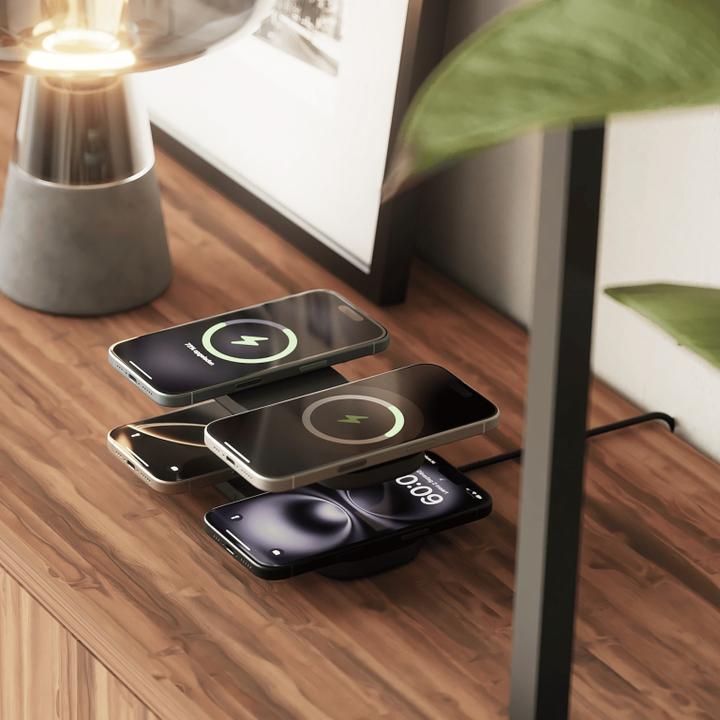 Image du produit Zens 4x 15W Fast Charge avec chargeur, noir (15 W)