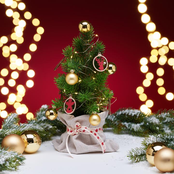 Produktbild VBS Weihnachtskugeln "Mini" aus Kunststoff, Ø 3 cm (12-teilig)