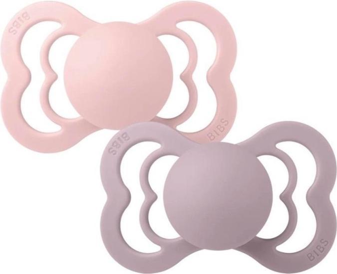 Immagine prodotto Bibs Sucette Supreme 2 PACK Silicone Symmetrical 0-6m Blossom Dusky Lilac (2 x, fino a 6 M.)