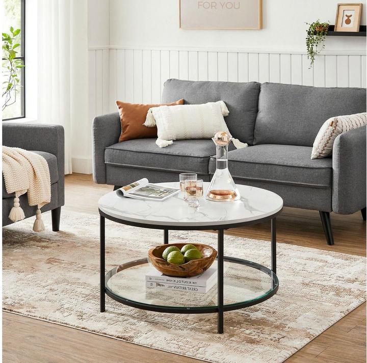 Actual product image Vasagle Couchtisch aus Marmor (80 x 80 x 44.50 cm)