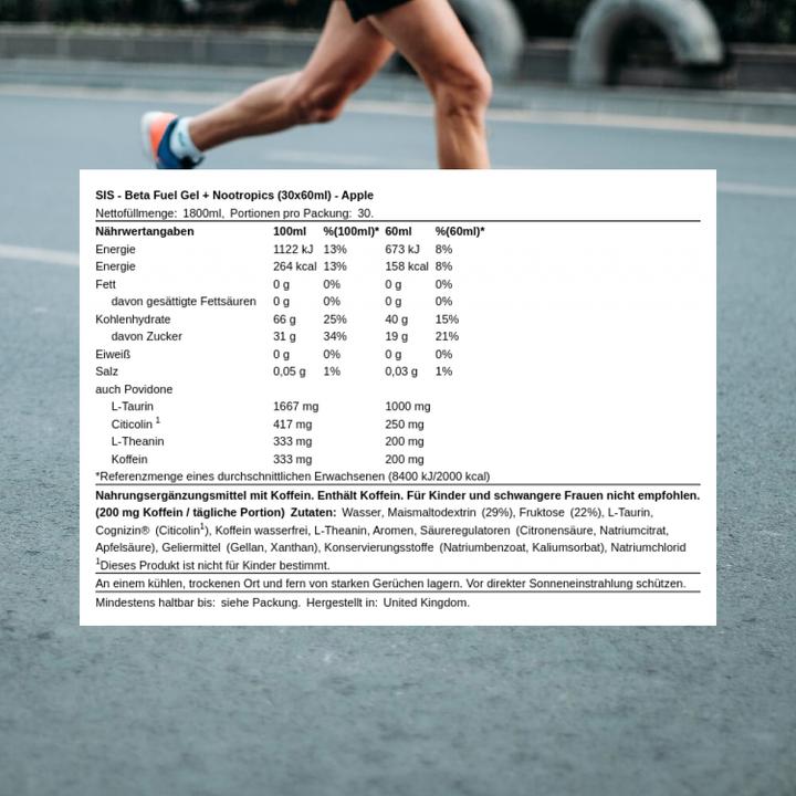 Immagine prodotto SIS Beta Fuel Gel + Nootropics (Mela, 30 pz., 1800 g)