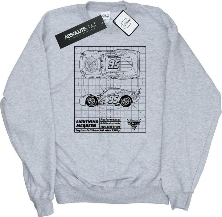 Produktbild Disney Cars Lightning McQueen Blueprint Sweatshirt (S)