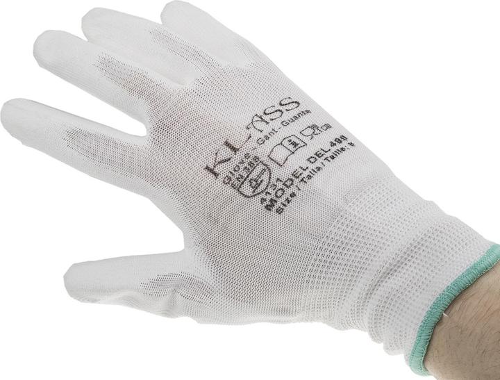 Actual product image RS PRO White PU coated polyester glove, 8 (8)