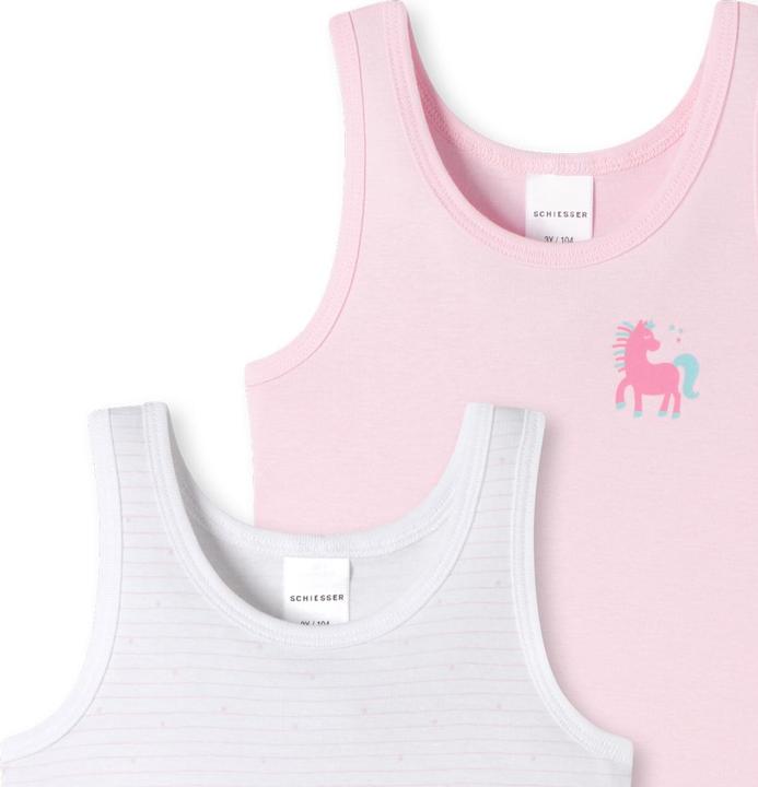 Immagine prodotto Schiesser 4 confezioni di magliette per bambini e bambine in cotone organico a costine sottili (128)